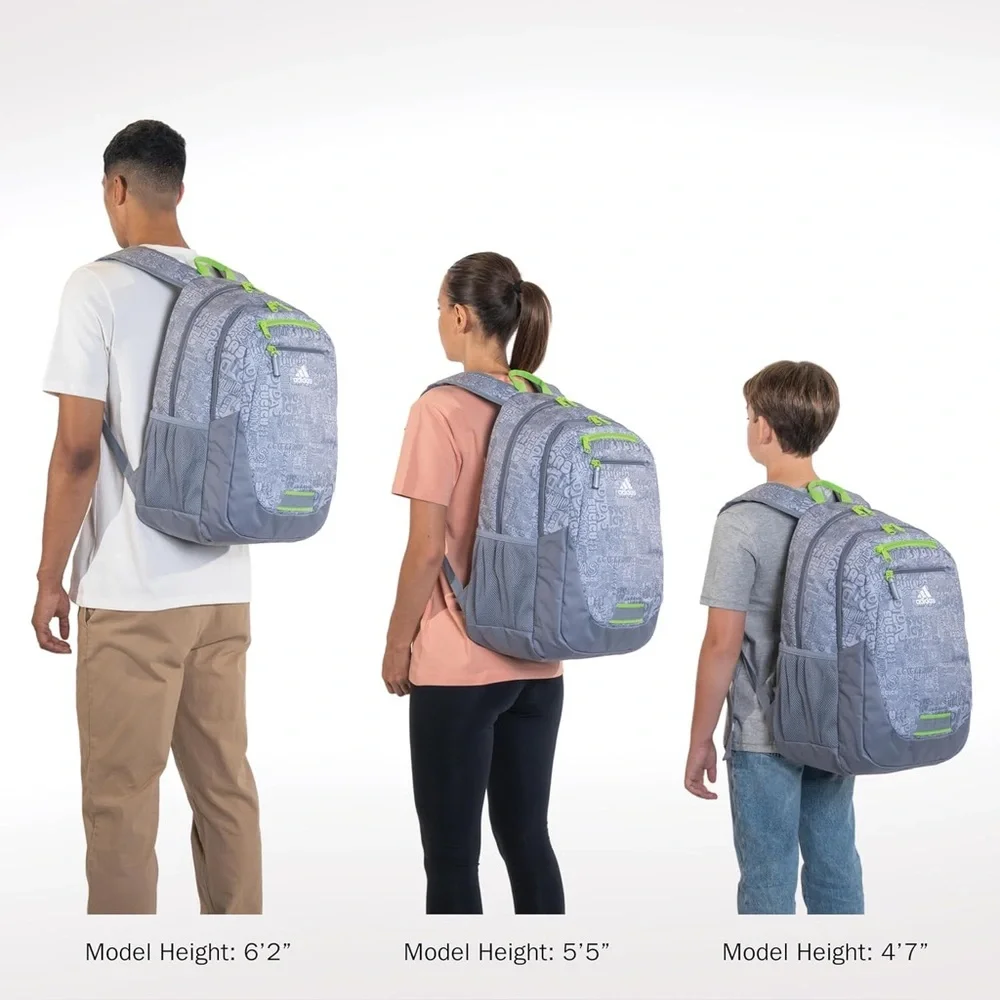 adidas Foundation Laptop Backpack Twill Onix Grey Black OSFA Brand New - Picture 5 of 7